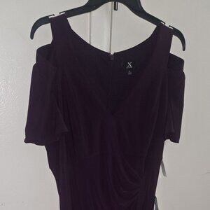 Burgundy Xscape Evening Gown